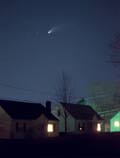 comet over houses