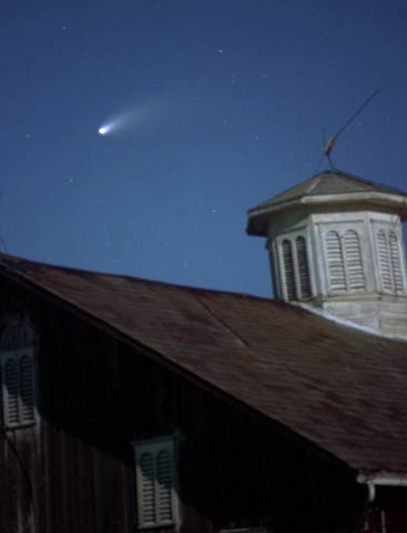 comet over barn
